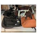 Athletic bags and backpack. Adidas, Nike, Six