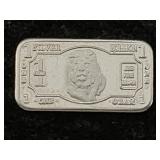 .999 Fine Silver Bar, Tw 1g
