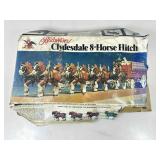 NOS 30in model Budweiser Clydesdale 8 horse hitch