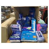 Assorted Feminine hygiene Products. Pads by
