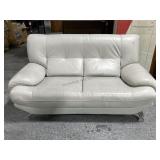 White loveseat, 65in long