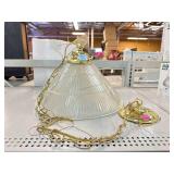 Glass hanging ceiling lamp