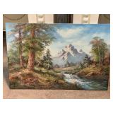 R Danford textured painting on canvas 36x24