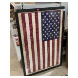 Framed print, American flag, 26x38