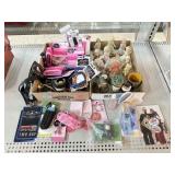 Figurines, bracelets and assorted novelty items.