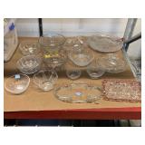 Decorative glassware. Assorted
