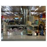 Decorative glass pitcher, vases, dish, porcelain