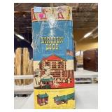 Lincoln logs toys in original box. No lid. See