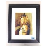 Signed Kelly Clarkson framed color photo 8x10