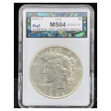 1926 S Silver Peace Dollar