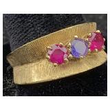 14k Gold Ring, Tw 4.7g, Sz 7