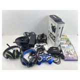 Xbox 360 Untested, Headsets and more