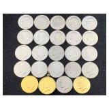 $24 Ike / Eisenhower Dollar W/3 Gold-plated