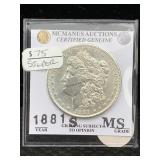 1881-S Signature Series Silver Morgan Dollar