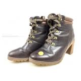 Timberland Heeled Dark Brown Boots.Sz 8 Good
