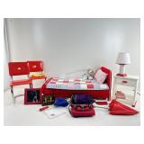American Girl furniture, bed, dresser, chairs &