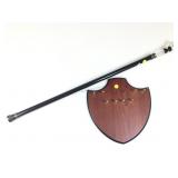 Cobra Embedded Acrylic Handled Walking Cane w/