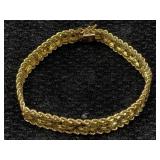 14k Gold Bracelet, Tw 16.9g, Sz 7in Long