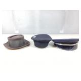 2 Vtg Police/ Detective Caps