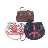 3 Fashion purses handbags, asstd