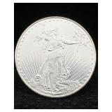 1 Ozt .999 Fine Silver Bullion Round