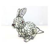Slag Glass Mosaic Rabbit Accent Lamp