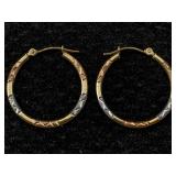 14k Gold Earrings .8g