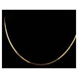 14k Gold Necklace 2g 18" Has Some Creases