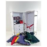 American Girl foot locker storage chest w/asstd