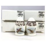 4 NIB Salt & Pepper shakers, Woodland