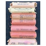 1,083g Roll Of Pennies, See Photos