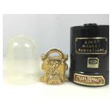 Vtg Ezra Brooks Stock Market Ticker Ceramic