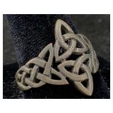 Silver Celtic Ring Sz 6