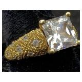 14k Gold Ring With Cz 6g Sz 8