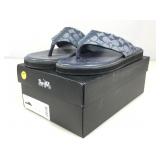 Coach Udele coated canvas slide, charcoal/black,