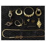 14k Gold Misc Good And Scrap Jewelry 9.2g
