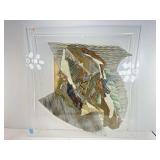 Signed Leather Assemblage Art. ï¿½Butterflyï¿½ in