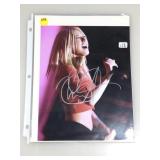 Signed Christina Aguilera color photo 8x10
