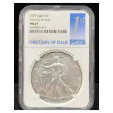 2018 Silver Eagle, First Day Issue, Ngc Ms69