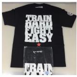 2 Fighters Only T-shirts, black, sz Lg