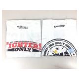 2 Fighters Only T-shirts, white, sz Lg