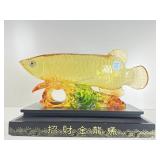 Asian Resin Good Luck, Wealth & Prosperity Fish