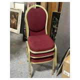 3 Stackable Banquet Chairs