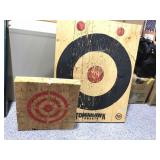 2 Wood Axe/Tomahawk Throwing Targets. Largest