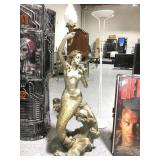 Large Signed VH Seifert Figural Mermaid Metal