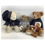 Plush bears, Knickerbocker, Mercedes Benz, Jeff