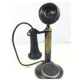 Antique Metal Candlestick Telephone. Last Marked