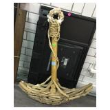 Wood and Shell Anchor Shape, 30in tall