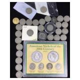 Lot of Liberty V nickels + Buffalo + Wartime