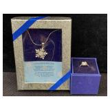 Swarovski Ring And Necklace, Sz 6.25